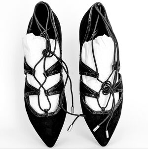 Brian Atwood Sanaa Elegant Black Lace-Up Women's Shoes